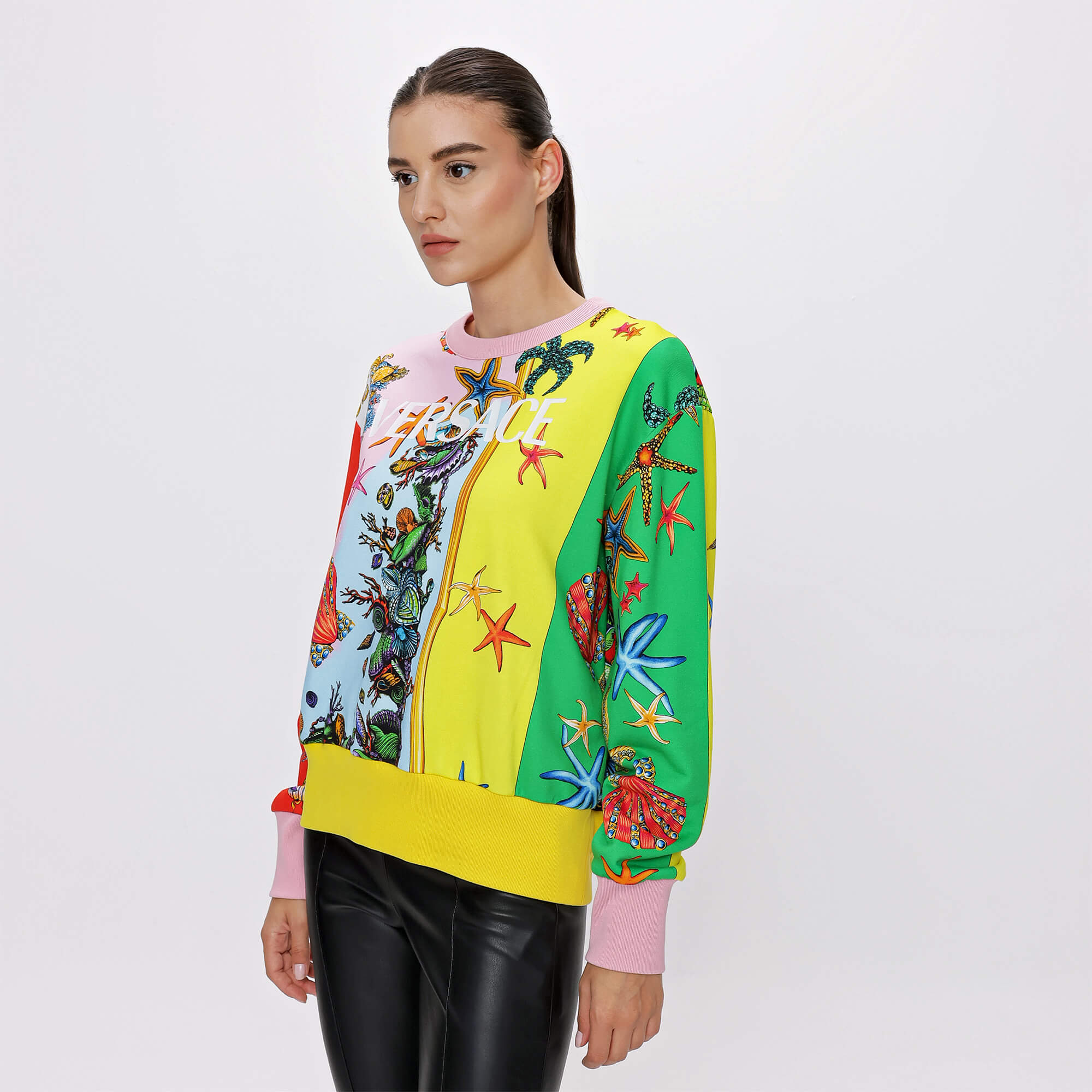 Versace - Multicolor Sea Creatures Print Sweatshirt